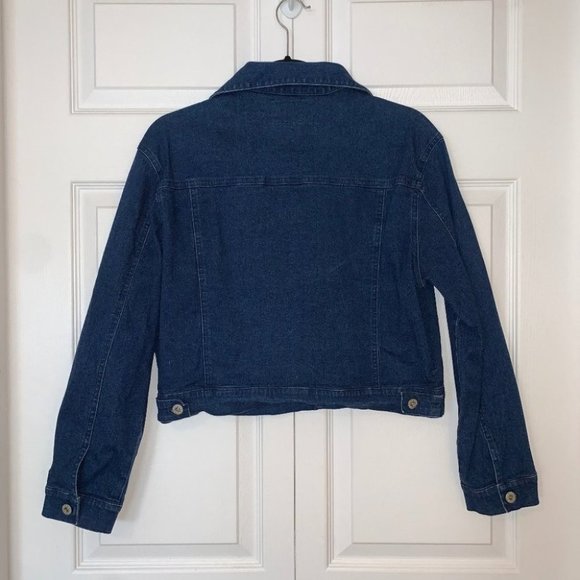 Vintage Nevada Jeanswear Jean Jacket Dark Wash Denim Button Up  Size Medium - Picture 5 of 6